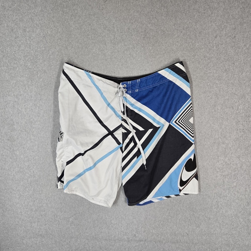 O'Neill Men Swimwear 20 Blue Cargo Boardshorts Geometric Print Surf Logo 11.5"
